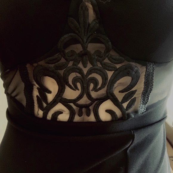 Charlotte Russe Masquerade Mesh Slit Mini Dress - Picture 2 of 5